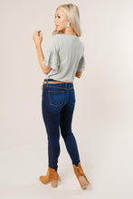 Load image into Gallery viewer, Irvine Striped Peplum Sleeve Top In Olive