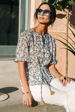 Load image into Gallery viewer, Floral Drawstring Top