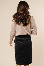 Load image into Gallery viewer, Pencil Me In Button Down Skirt in Black-FINAL SALE