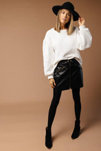 Load image into Gallery viewer, Harvey Vegan Leather Skirt in Black-FINAL SALE