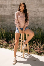 Load image into Gallery viewer, Button Front Cropped Hoodie