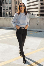 Load image into Gallery viewer, Mick Puff Shoulder Sweatshirt in Grey
