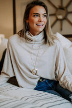 Load image into Gallery viewer, Dolman Cowl Neck Top in Oatmeal
