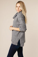 Load image into Gallery viewer, Serina Cowl Neck Sweater in Grey
