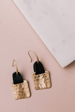 Load image into Gallery viewer, Kai Square Earrings in Black
