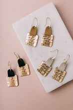 Load image into Gallery viewer, Kai Square Earrings in Black
