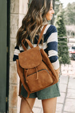 Load image into Gallery viewer, Olivia Drawstring Backpack in Camel
