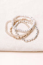 Load image into Gallery viewer, Stars in the Sky Beaded Bracelet Set in Silver
