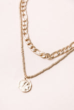 Load image into Gallery viewer, Beaded Gold Coin Chain Necklace

