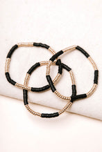 Load image into Gallery viewer, Shelly Beaded Bracelet Set in Black
