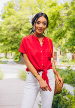 Load image into Gallery viewer, Mandy Tie Front Top
