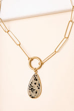 Load image into Gallery viewer, Teardrop Stone Pendant Necklace
