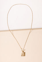 Load image into Gallery viewer, Square Pendant Toggle Necklace
