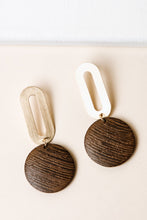 Load image into Gallery viewer, Drop Down Wooden Earrings
