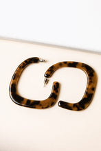 Load image into Gallery viewer, Open Hoop Tortoise Shell Earrings
