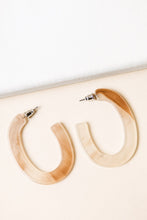 Load image into Gallery viewer, Marble Pattern Hoop Earrings in Pink
