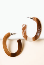 Load image into Gallery viewer, Marble Pattern Hoop Earrings in Pink
