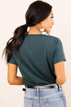 Load image into Gallery viewer, Essentials V Neck Tee in Emerald
