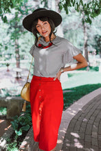 Load image into Gallery viewer, Little Lady Red Midi Skirt
